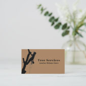 Brown Beruflich Tree Trimming Service Visitenkarte (Stehend Vorderseite)