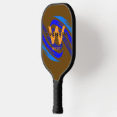 Brown Best Opa mit Monogrammatikalinitialen Pickleball Schläger (Links)