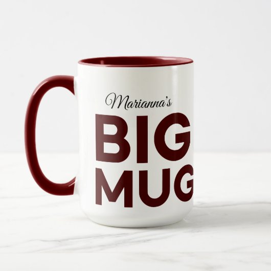 Brown Big Tasse | Große Tasse | Script-Individuell (Links)
