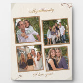 Brown Bio Family Foto Collage Tabletop-Plakette Fotoplatte (Vorderseite)