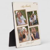 Brown Bio Family Foto Collage Tabletop-Plakette Fotoplatte (Seite)