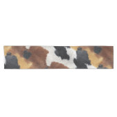 Brown black and white cowhide texture throw pillow kurzer tischläufer (Horizontal)