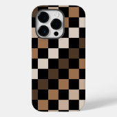 Brown Black Checkered Gingham Pattern Case-Mate iPhone Hülle (Rückseite)