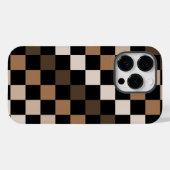 Brown Black Checkered Gingham Pattern Case-Mate iPhone Hülle (Rückseite (Horizontal))
