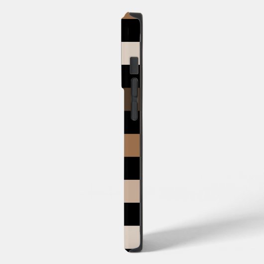Brown Black Checkered Gingham Pattern Case-Mate iPhone Hülle (Rückseite / Links)