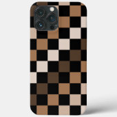Brown Black Checkered Gingham Pattern Case-Mate iPhone Hülle (Rückseite)