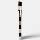 Brown Black Checkered Gingham Pattern Case-Mate iPhone Hülle (Rückseite / Links)