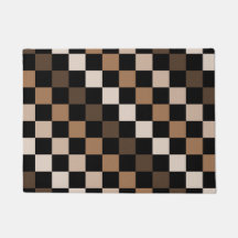 Brown Black Checkered Gingham Pattern