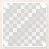 Brown Black Checkered Gingham Pattern Glasuntersetzer (Rückseite)