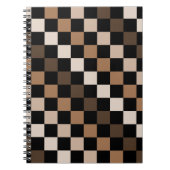 Brown Black Checkered Gingham Pattern Notizblock (Vorderseite)