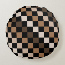 Brown Black Checkered Gingham Pattern
