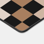 Brown Black Checkered Gingham Pattern Schreibtischunterlage (Ecke)