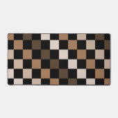 Brown Black Checkered Gingham Pattern Schreibtischunterlage (Vorderseite)