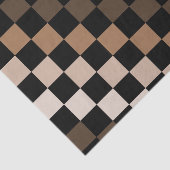 Brown Black Checkered Gingham Pattern Seidenpapier (Ausschnitt)