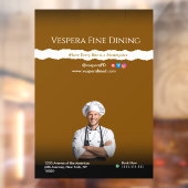 Brown Black Chef Restaurants and Food Lovers Fensteraufkleber (Blatt 2)