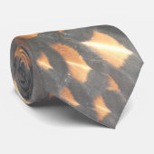 Brown Black Chicken Feathers Pattern Neck Tie Krawatte (Gerollt)