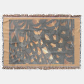 Brown Black Chicken Feathers Pattern Throw Blanket Decke (Vorderseite)