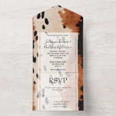 Brown Black Cream Cowhide All In One Einladung (Innen Boden)