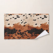 Brown Black Cream Cowhide Badhandtuch Set (Handtuch)