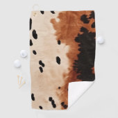 Brown Black Cream Cowhide Golfhandtuch (Insitu)