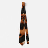 Brown Black Cream Cowhide Krawatte (Vorderseite)