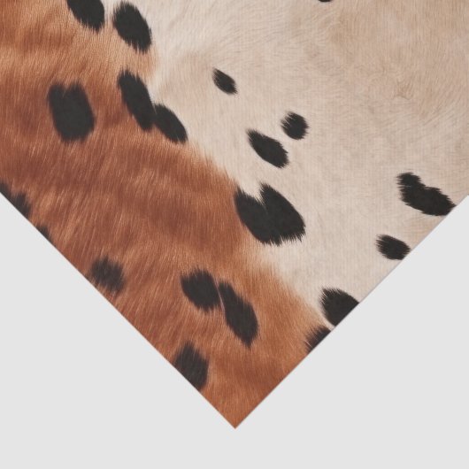 Brown Black Cream Cowhide Seidenpapier (Detail)