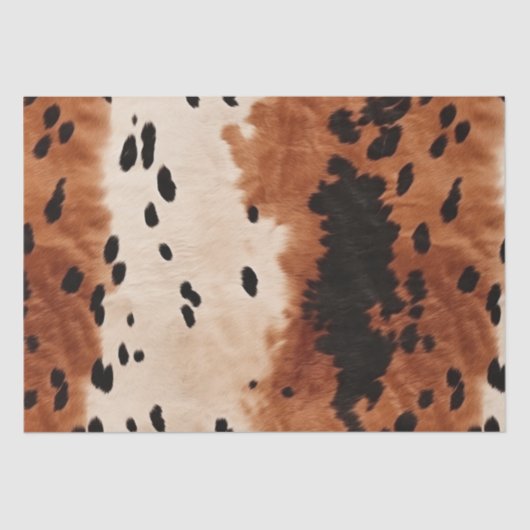 Brown Black Cream Cowhide Seidenpapier (Vorderseite)