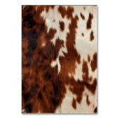 Brown Black Cream Cowhide Tischnummer (Rückseite)
