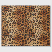 Brown Black Cream Leopard Print Geschenkpapier (Flach)