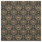 Brown & Black Damask Stoff (Muster)