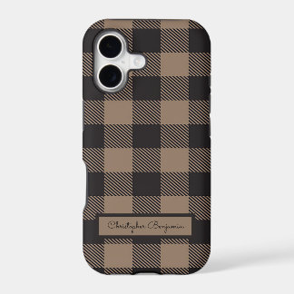 Brown Black Gingham Buffalo Kariertes Bauernhaus
