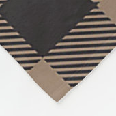 Brown Black Gingham Buffalo Kariertes Bauernhaus Fleecedecke (Ecke)