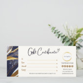 Brown Black Gold Gift Certificate (Stehend Vorderseite)