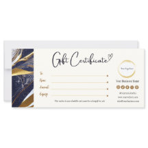 Brown Black Gold Gift Certificate