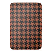 Brown Black Hahnentrittmuster Karo Badematte (Vorderseite Vertikal)