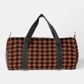 Brown Black Hahnentrittmuster Karo Duffle Bag (Rückseite)