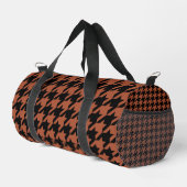 Brown Black Hahnentrittmuster Karo Duffle Bag (Rechte Ecke)