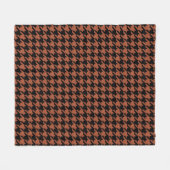 Brown Black Hahnentrittmuster Karo Fleecedecke (Vorderseite (Horizontal))
