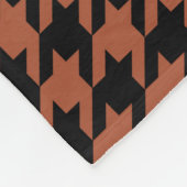 Brown Black Hahnentrittmuster Karo Fleecedecke (Ecke)