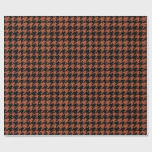 Brown Black Hahnentrittmuster Karo Geschenkpapier (Flach)