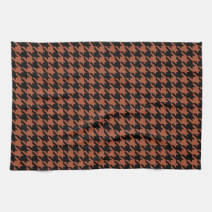 Brown Black Hahnentrittmuster Karo Geschirrtuch