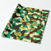 Brown Black Khaki Green Camouflage Army Muster Geschenkpapier (Ungerollt)