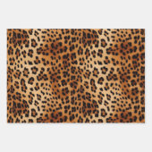 Brown Black Leopard Print Geschenkpapier Set (Vorderseite)