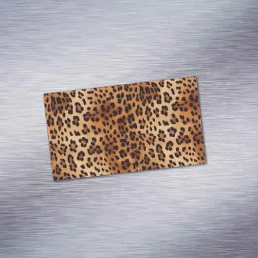 Brown Black Leopard Print Magnetische Visitenkarte (Beispiel)