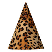 Brown Black Leopard Print Partyhütchen (Rückseite)