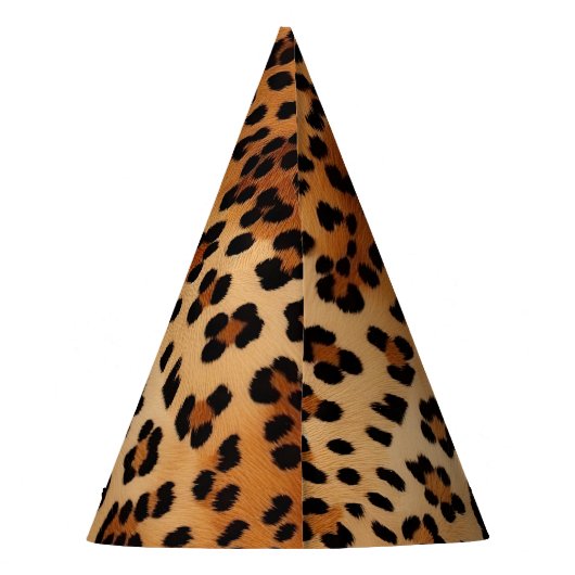 Brown Black Leopard Print Partyhütchen (Rückseite)