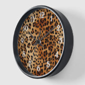 Brown Black Leopard Print Uhr (Winkel)