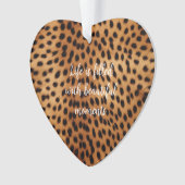 Brown Black Safari Cheetah Leopard Ornament (Vorderseite)