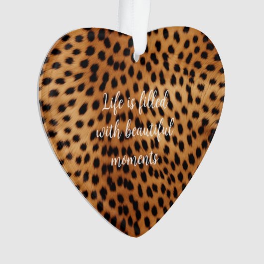 Brown Black Safari Cheetah Leopard Ornament (Vorderseite)