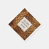 Brown Black Safari Cheetah Leopard Tier Serviette (Ecke)